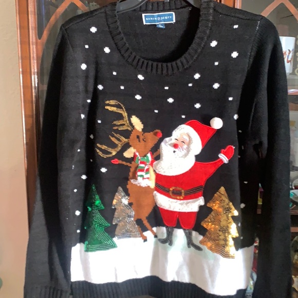 Christmas sweater like new Karen Scott pl - Picture 1 of 4